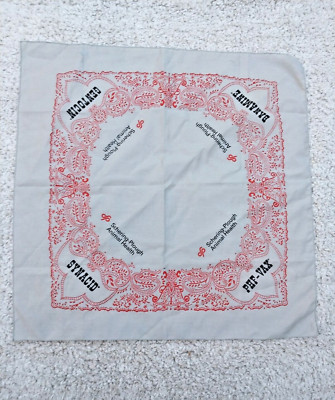 Vintage Schering-Plough Animal Health Pharmaceutical Advertising Bandana 21''