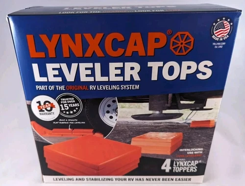 Tri-Lynx 00019 Lynx Cap RV Leveling System - 4 Pack , Orange