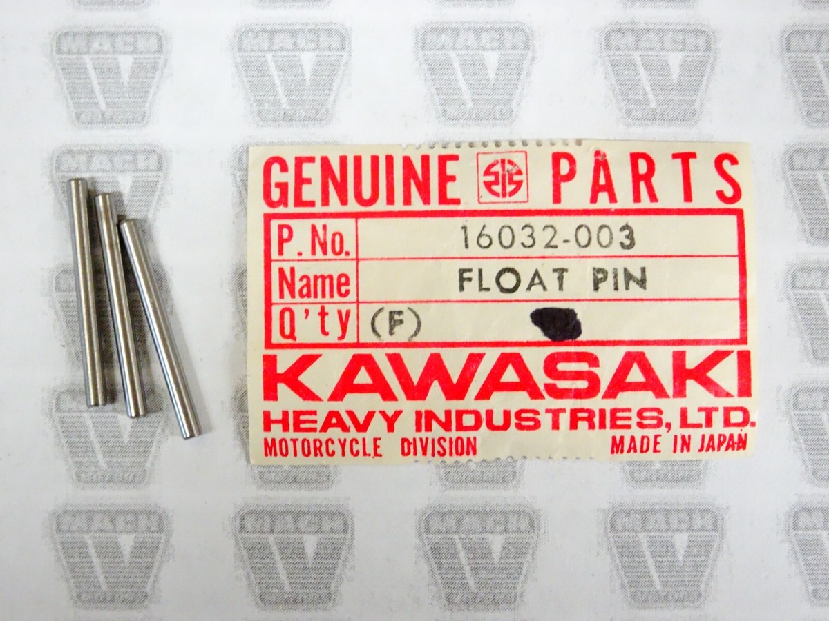 Kawasaki NOS NEW 16032-003 Float Pin (3) Z1 H1 H2 S1 S2 S3 A1 A7