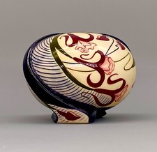 Black Ryden Salsa Swing 12cm Footed Globe Vase By Sian Leeper c2003