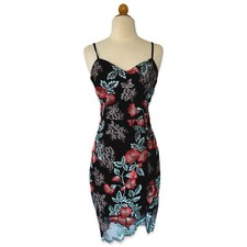 NWT Guess Cocktail Dress Floral Embroidered Mesh Bodycon Sheath Size 0