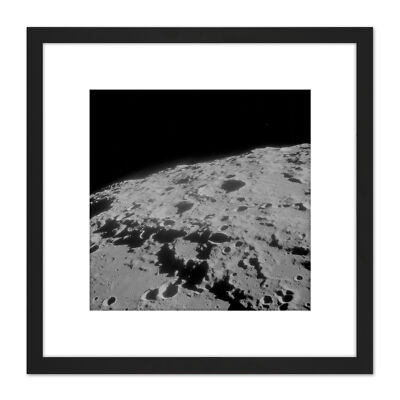 Weltraum NASA Apollo 11 Mondkrater 312 Crookes 1969 Foto quadratisch gerahmte Kunst 8 x 8 Zoll