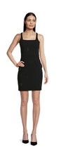 XL Rhinestone Hearts Mini Business Party Dress BLACK Stretchy Fitted Short NWT