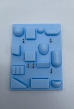 Organizzatore da parete MCM in miniatura scala 1:12, blu, stile silo Uten, mod metà secolo