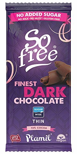 Plamil So Free No Added Sugar Finest Dark Thin Chocolate 80g - Picture 4 of 8