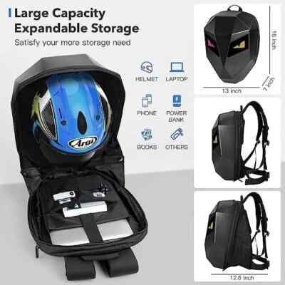 china motorcycle helmet backpack factory Oumurs 50L, Black Water-Resistant 1680D Oxford Fabric 20L Motorcycle Helmet Backpack with