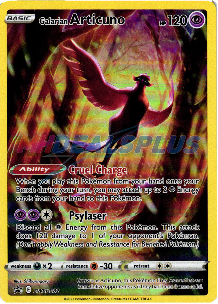 NM Pokemon Galarian Articuno Full Art SWSH282 Black Star Promo Card