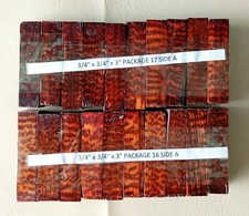 20 pcs 3/4" x 3/4" x 3" high figured Snakewood turnings