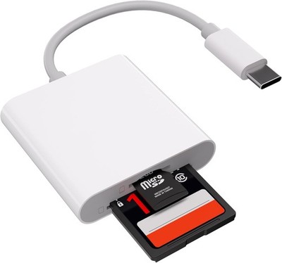 Dual Slot USB 3.0 Card Reader for iPhone & iPad - Universal Compatibility