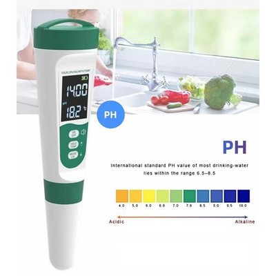 5 IN 1 Digital Wasser Qualität Tester Stift PH/EC/Salzgehalt/Temp Meter Mit ATC