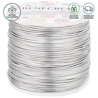 Aluminiumdraht 1Mm 150M Eloxiert Schmuck Handwerk Floral Silber