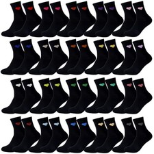 20 Pairs Heart Socks Bulk for Women Valentine's Day Above Ankle Crew Black