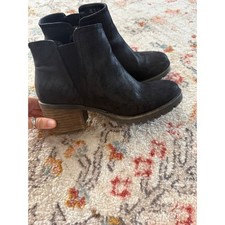 Carlos by Carlos Santana Gill Black Distressed Lug Sole Ankle Boots Womens 9.5M