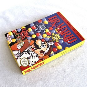 Nintendo Dr. Mario NES 1990 scatola manuale CIB gioco autentico non testato