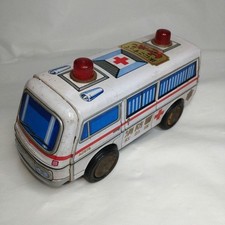 Vintage Japanese Tin Toy Ambulance Ueno Topre Friction Showa Era