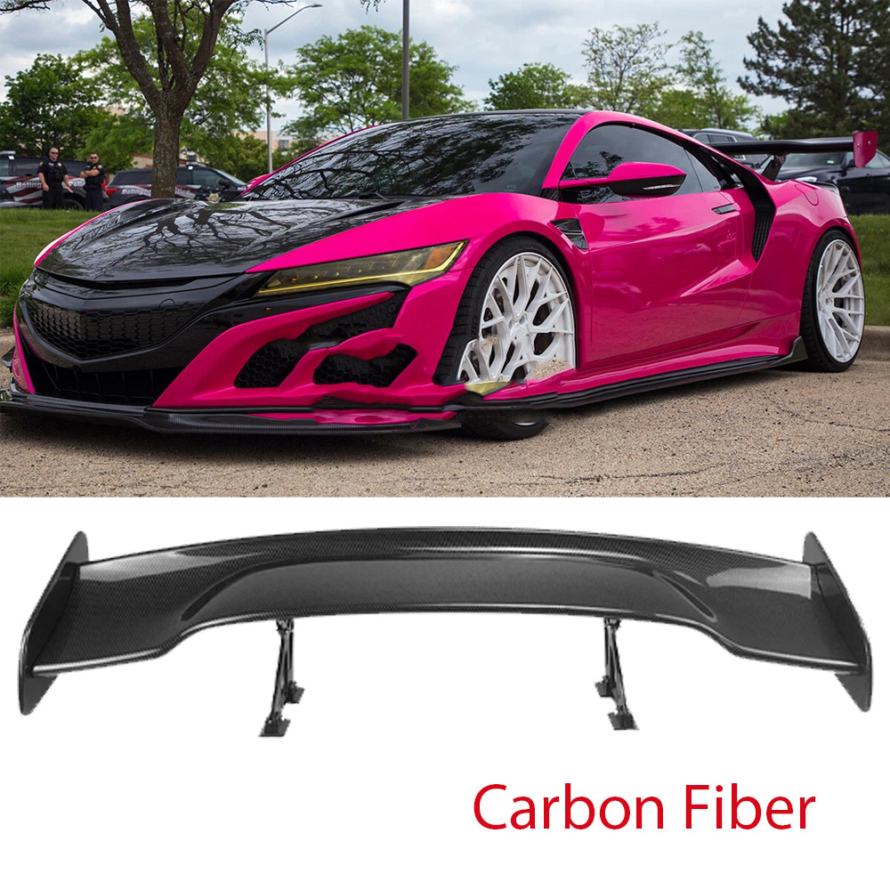 For Acura NSX Coupe Matte Rear Trunk Spoiler Lip Wing Carbon Fiber Upper