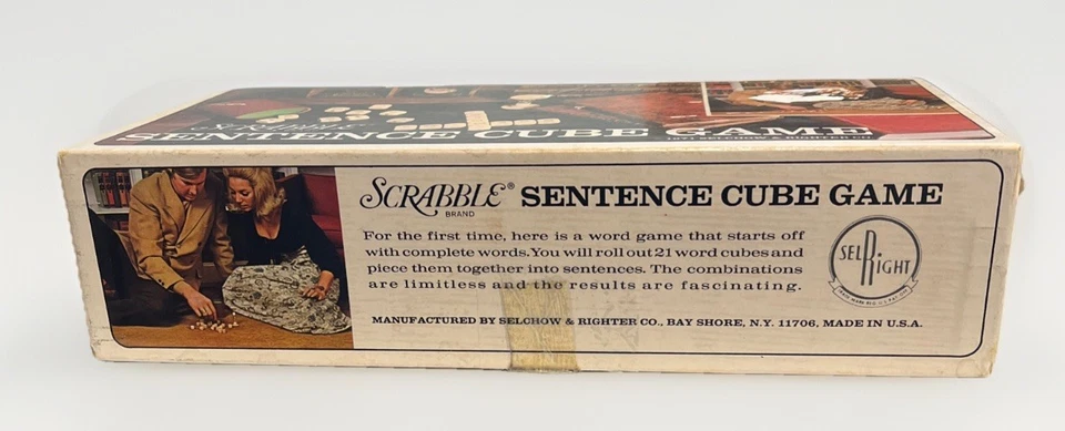 Vintage Scrabble Sentence Cube Game 1971 Selchow & Righter Excellent Condition! - Image 3 of 4