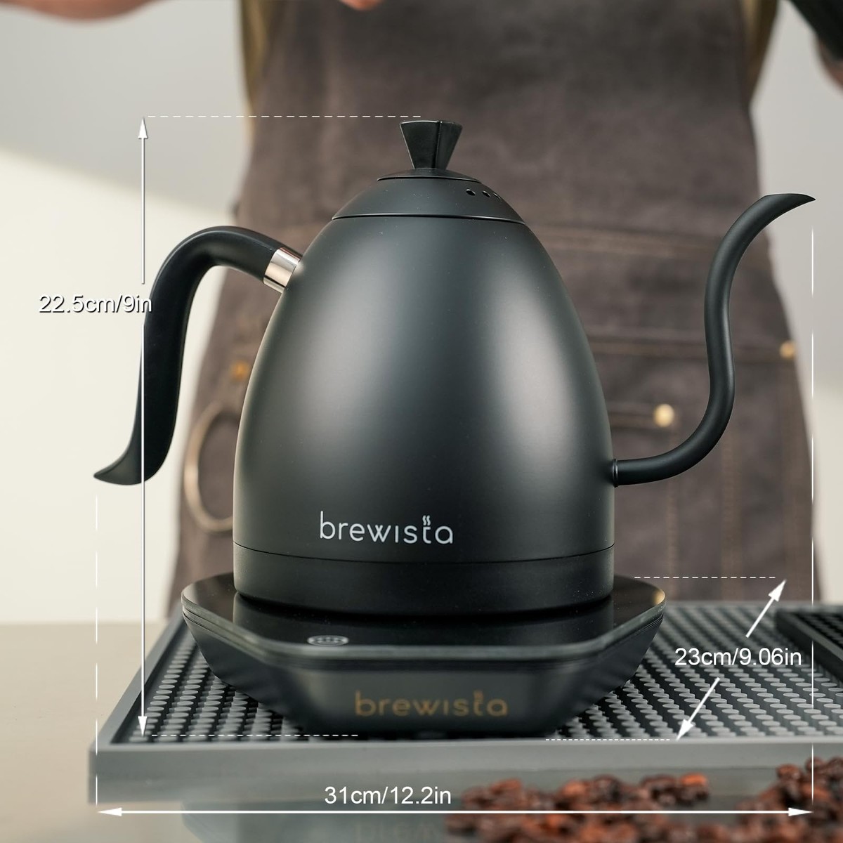 Brewista Artisan Electric Gooseneck Kettle, Water Boiler with LCD