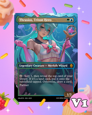 #ad Thrasios Triton Hero MTG Premium Art Card $4.49