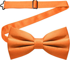 Solid Color Pre-tied Bow Tie Adjustable Bowtie for Men