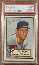 1952 Topps #330 Turk Lown Chicago Cubs Rookie Baseball Card PSA 4/DNA 8 Auto RC