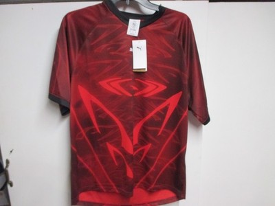 PUMA (TECH) MENS HIGH END TOP NWT (MED) RED W/ COOL PATTERN & LOGO RE-FIBRE $$$