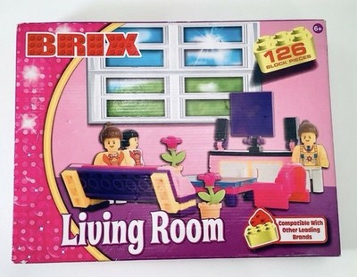 Bricks Blocks Interlocking Living Room Furniture Set  Kids Building Mini Blocks