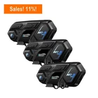 3x M1-S Pro Motorcycle Intercom 10 Riders Group 2000m Helmet Headset Bluetooth