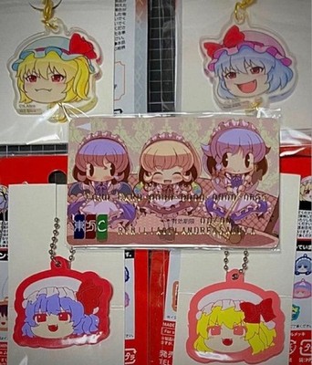 Touhou Project Remilia Scarlet Flandre Scarlet Acryl Charm Rubber Strap Set
