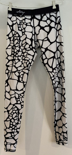 Strong Activewear Long Leggings, Size M, Black/White, GC