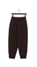 NA-KD Women's Suit Trousers UK 4 Brown Polyester with Viscose Dress Pants