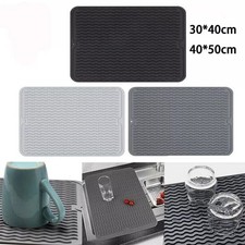 Silicone Sink Drying Mat Heat Resistant Kitchen Rectangle Non Slip Dish Drainer