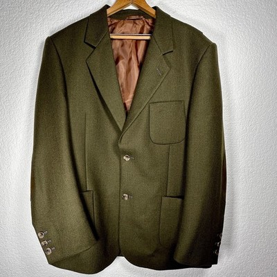 Laksen Sporting Shooting Jacket Thrie Estaits Amaretta Wool Olive Green Large
