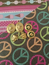 Lot of 6    Versace Gold  tone Zipper Pull  Charm 