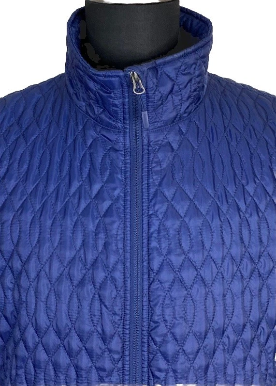 Lands End Puffer Jacket Womens 1X Blue Primaloft Full Zip Lightweight Packable - Image 4 of 4