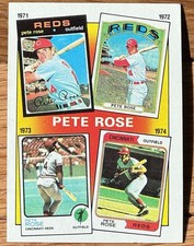 1986 TOPPS #4 PETE ROSE THE ROSE YEARS 1971 1972 1973 1974 Cincinnati Reds Card