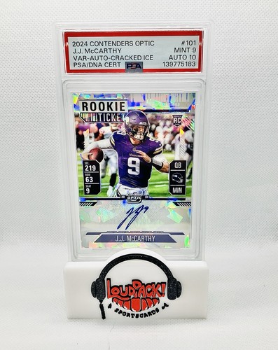 J.J. McCarthy [Cracked Ice Autograph] #101 2024 Panini Contenders Optic card