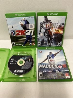 Microsoft Xbox One Lot Of 4 Games: PGA TOUR 2K21, The Show 21, Battlefield 4