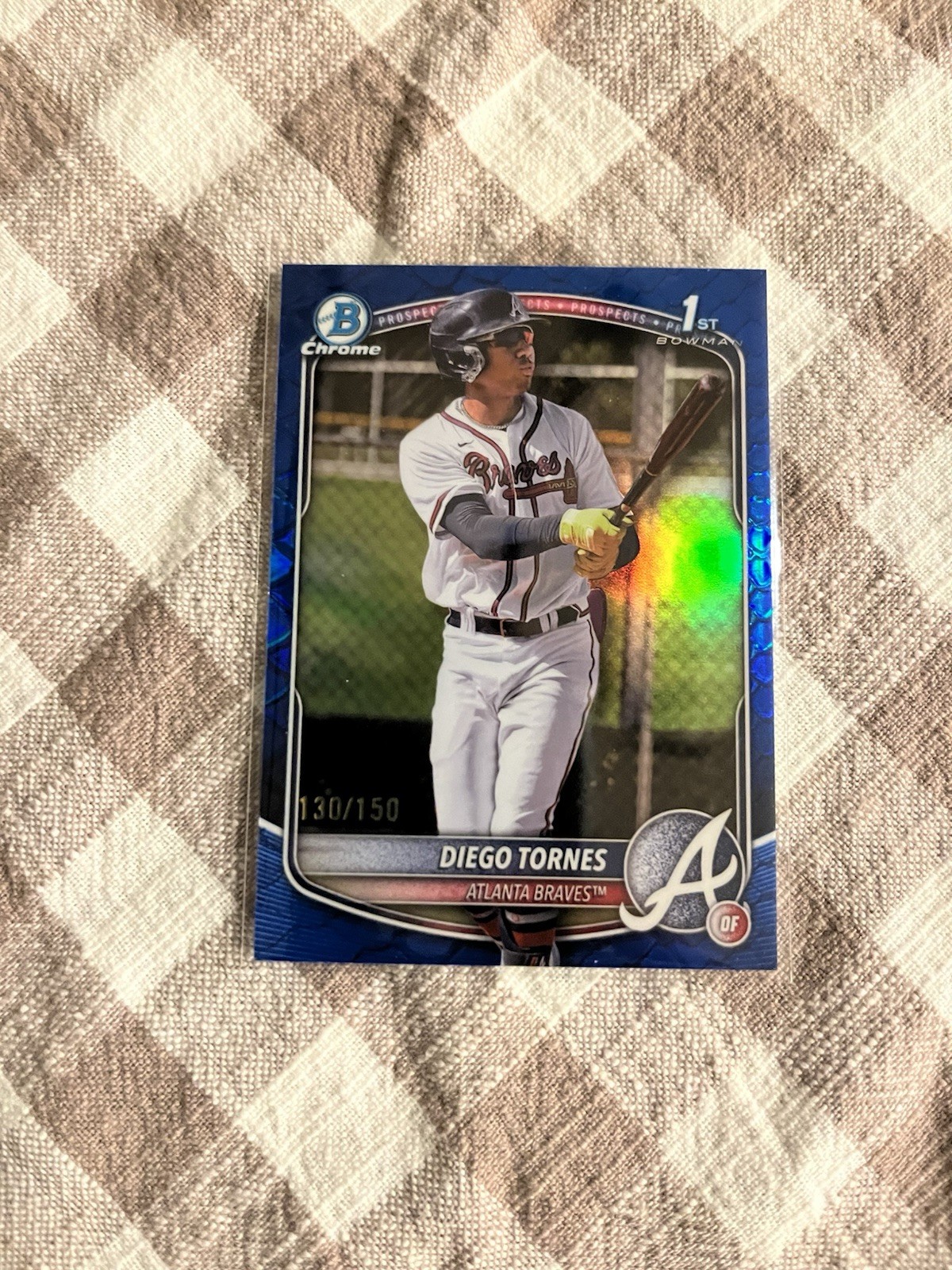 2025 Bowman Chrome Diego Tornes  1st Bowman Reptilian Blue Refractor /150 Braves