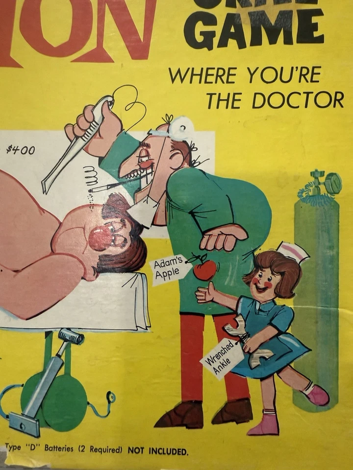 MILTON BRADLEY: Operation, Vintage, 1965, Smoking Doctor Incomplete DoesNot Work - Image 3 of 4