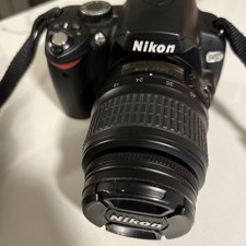 Nikon D60 DSLR Camera Black with Lens Works!