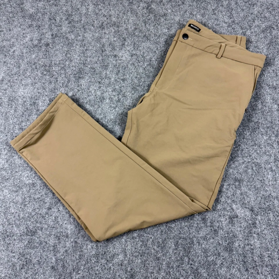 Grizzie 裤子 38x32 米色美利奴羊毛混纺性能高尔夫男式 — 第 2/4 张图片