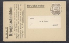 Deutsch-Ostafrika,&ldquo;Kriegsnachrichten,Nr.64 u 65&rdquo; mit Nr.30 EF  (3670)