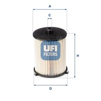 UFI Kraftstofffilter 26.073.00 Filtereinsatz FüR Toyota Yaris NLP130_ NLP130 D4D