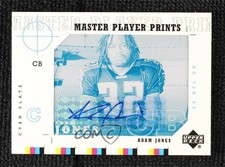 2005 Upper Deck Star Rookie Master Player Prints Cyan 1/1 Adam Jones Auto 09wc