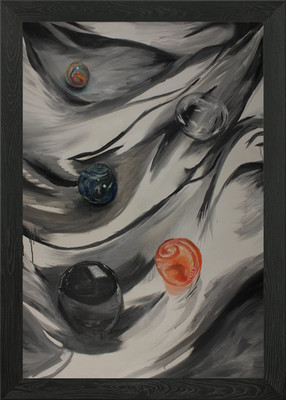 Marmor auf Stoff gerahmtes Wandbild Poster Leinwanddruck Bild