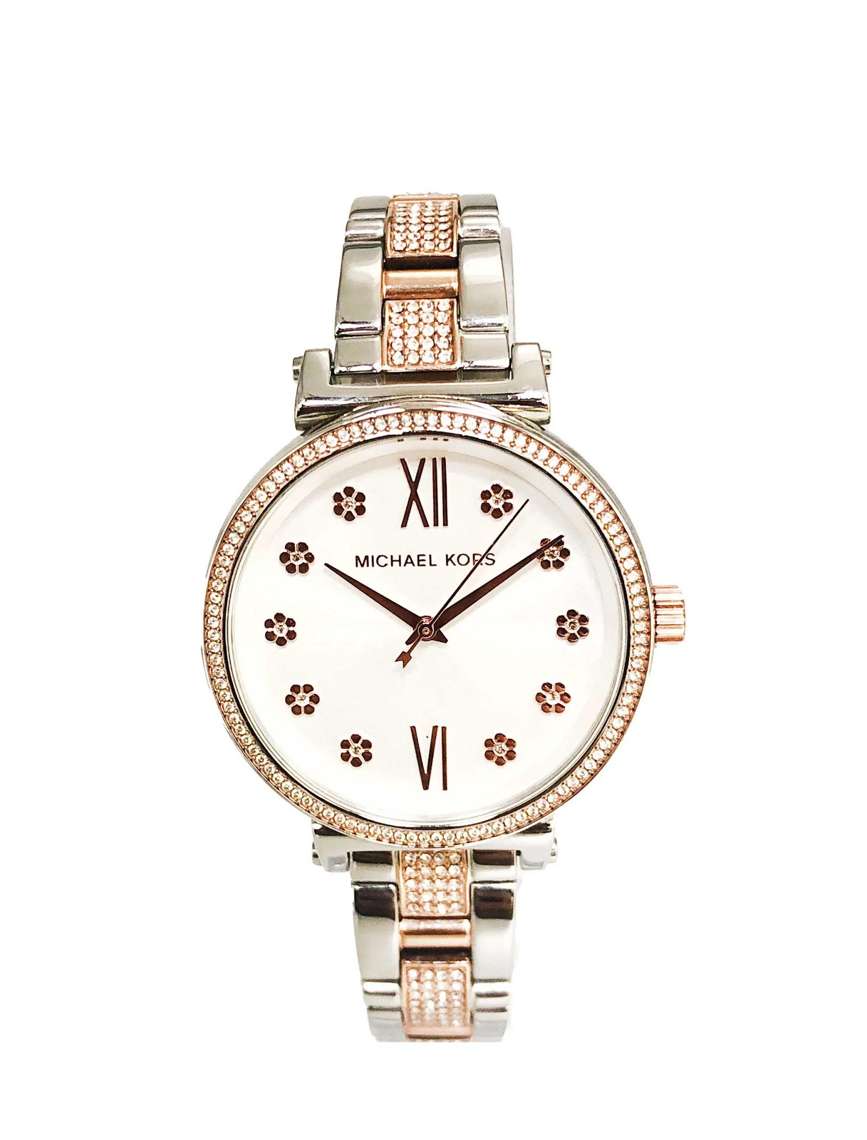 Michael Kors Sofie Chrystal Stainless Steel Silver Dial Ladies Watch MK3880