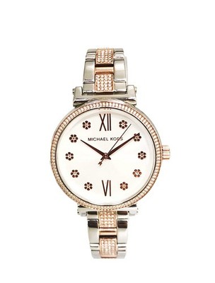 Michael Kors Sofie Chrystal Stainless Steel Silver Dial Ladies Watch MK3880
