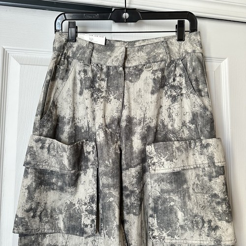 New Zara $89 Printed Cargo Wide Leg Utility Pants Medium 2674/246 - Picture 9 of 13