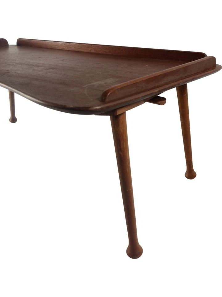 Paragon Superior Mid Century Wooden Side Table with Folding Legs - Image 2 of 4